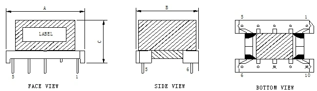 High Frequency Ee Flyback Transformer Horizontal/Vertical Switching